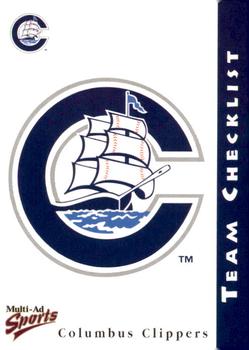 1998 Multi-Ad Columbus Clippers #1 Team Logo Front