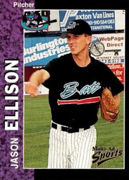 1998 Multi-Ad Greensboro Bats #5 Jason Ellison Front
