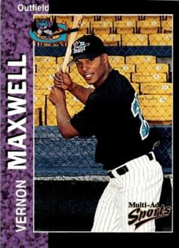 1998 Multi-Ad Greensboro Bats #9 Vernon Maxwell Front