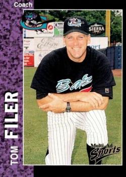 1998 Multi-Ad Greensboro Bats #27 Tom Filer Front