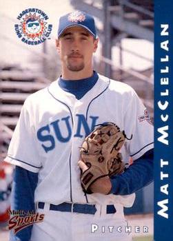 1998 Multi-Ad Hagerstown Suns #18 Matt McClellan Front