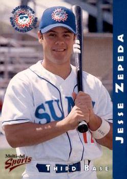 1998 Multi-Ad Hagerstown Suns #30 Jesse Zepeda Front