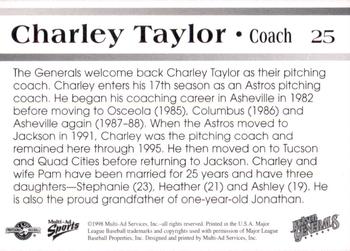1998 Multi-Ad Jackson Generals #25 Charley Taylor Back