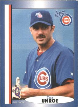 1998 Blueline Q-Cards Iowa Cubs #25 Tim Unroe Front