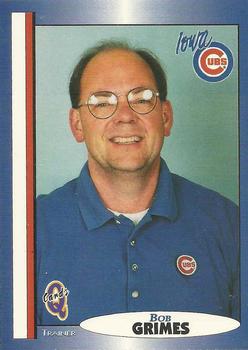 1998 Blueline Q-Cards Iowa Cubs #5 Bob Grimes Front