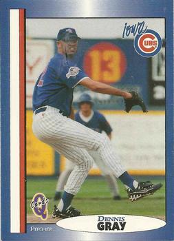 1998 Blueline Q-Cards Iowa Cubs #11 Dennis Gray Front