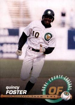 1998 Connie's Pizza Kane County Cougars #NNO Quincy Foster Front