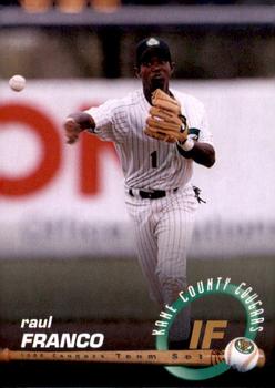 1998 Connie's Pizza Kane County Cougars #NNO Raul Franco Front