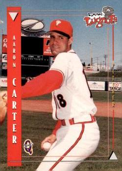 1998 Blueline Q-Cards Lansing Lugnuts #3 Aaron Carter Front