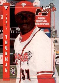 1998 Blueline Q-Cards Lansing Lugnuts #12 Corey Thurman Front