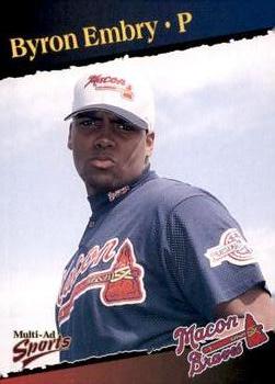 1998 Multi-Ad Macon Braves #4 Byron Embry Front