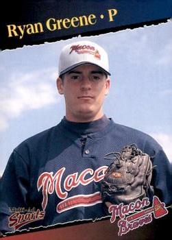1998 Multi-Ad Macon Braves #8 Ryan Greene Front