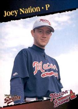 1998 Multi-Ad Macon Braves #10 Joey Nation Front