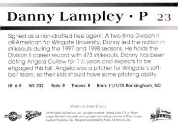 1998 Multi-Ad Lowell Spinners #23 Danny Lampley Back