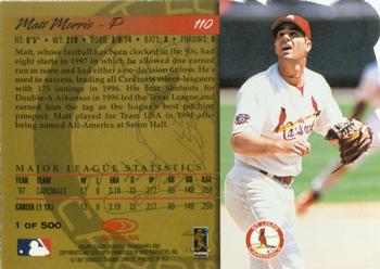 1998 Donruss - Press Proofs Gold #110 Matt Morris Back