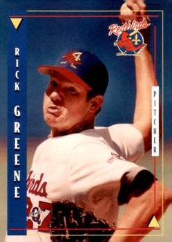 1998 Blueline Q-Cards Louisville Redbirds #2 Rick Greene Front