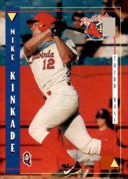 1998 Blueline Q-Cards Louisville Redbirds #5 Mike Kinkade Front