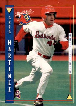 1998 Blueline Q-Cards Louisville Redbirds #9 Greg Martinez Front