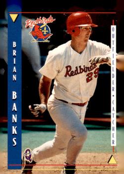 1998 Blueline Q-Cards Louisville Redbirds #12 Brian Banks Front