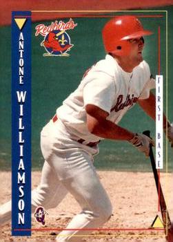 1998 Blueline Q-Cards Louisville Redbirds #14 Antone Williamson Front