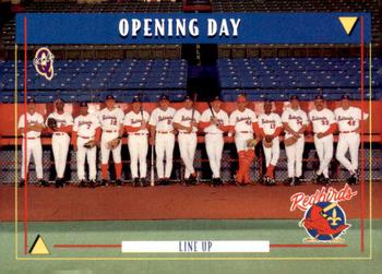 1998 Blueline Q-Cards Louisville Redbirds #35 Opening Day Line Up Front