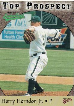 1998 Multi-Ad Midwest League Top Prospects #8 Junior Herndon  Front