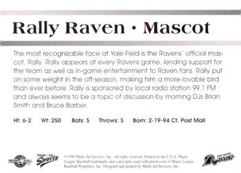 1998 Multi-Ad New Haven Ravens #NNO Rally Raven Back