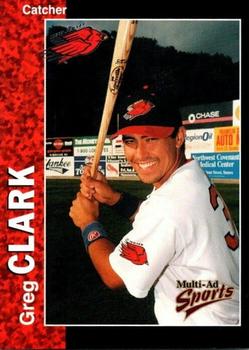 1998 Multi-Ad New Jersey Cardinals #5 Greg Clark Front