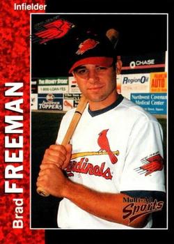1998 Multi-Ad New Jersey Cardinals #8 Brad Freeman Front