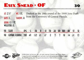 1998 Multi-Ad New Jersey Cardinals #30 Esix Snead Back