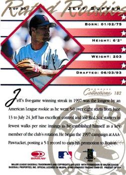1998 Donruss - Rated Rookies Medalists #7 Jeff Suppan Back