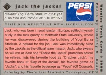 1998 Warning Track New Jersey Jackals #1 Jack the Jackal Back