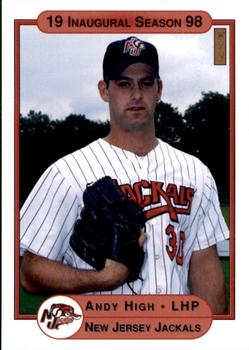 1998 Warning Track New Jersey Jackals #7 Andy High Front