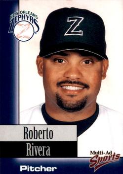 1998 Multi-Ad New Orleans Zephyrs #20 Roberto Rivera Front