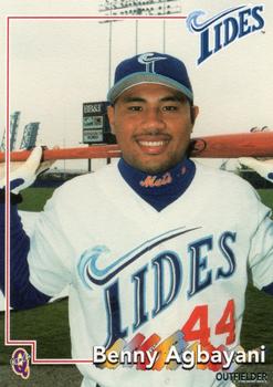 1998 Blueline Q-Cards Norfolk Tides #1 Benny Agbayani Front