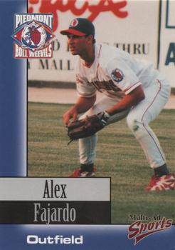 1998 Multi-Ad Piedmont Boll Weevils #12 Alex Fajardo Front