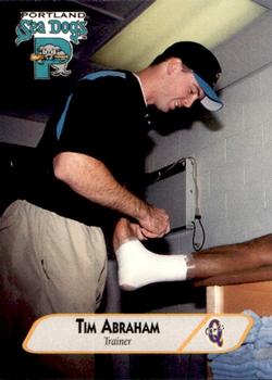 1998 Blueline Q-Cards Portland Sea Dogs #29 Tim Abraham Front