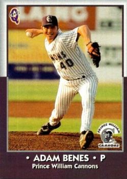 1998 Blueline Q-Cards Prince William Cannons #3 Adam Benes Front