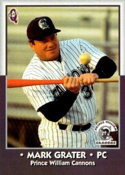 1998 Blueline Q-Cards Prince William Cannons #29 Mark Grater Front