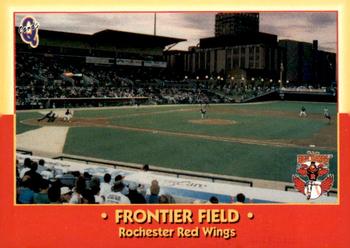 1998 Blueline Q-Cards Rochester Red Wings #1 Frontier Field Front