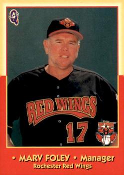 1998 Blueline Q-Cards Rochester Red Wings #2 Marv Foley Front