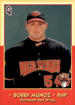 1998 Blueline Q-Cards Rochester Red Wings #20 Bobby Munoz Front