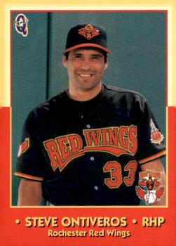 1998 Blueline Q-Cards Rochester Red Wings #21 Steve Ontiveros Front