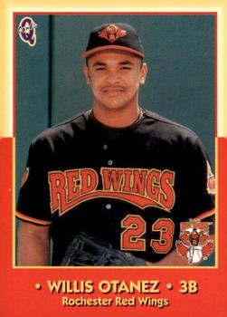 1998 Blueline Q-Cards Rochester Red Wings #23 Willis Otanez Front