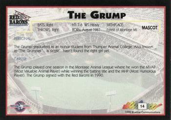1998 Blueline Q-Cards Scranton/Wilkes-Barre Red Barons #14 The Grump Back
