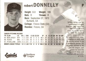 1998 St. Paul Saints #NNO Robert Donnelly Back