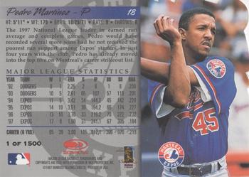 1998 Donruss - Press Proofs Silver #18 Pedro Martinez Back