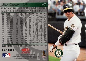 1998 Donruss - Press Proofs Silver #125 Jose Canseco Back