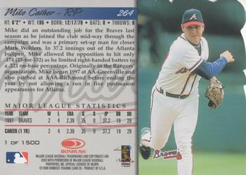 1998 Donruss - Press Proofs Silver #264 Mike Cather Back