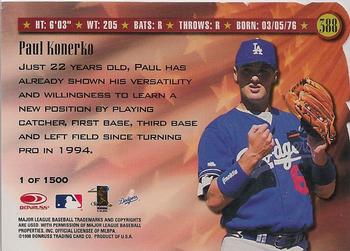 1998 Donruss - Press Proofs Silver #388 Paul Konerko Back